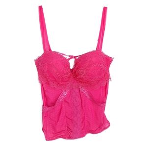 VICTORIA'S SECRET Sexy Little Things Y2K Polka Dot Lace Bustier Bra Top Size 36C